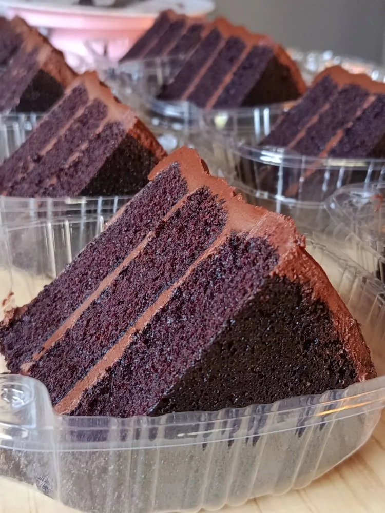 Porción de pastel de Chocolate